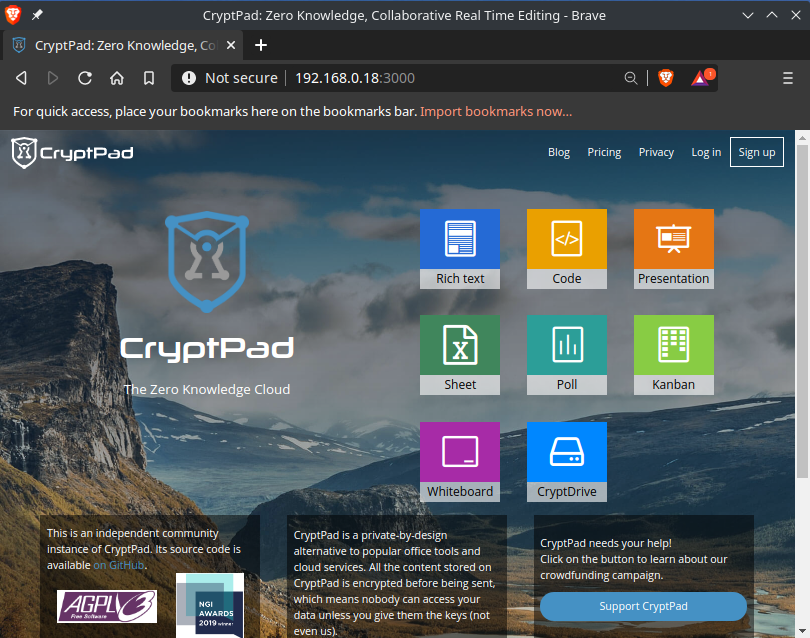 CryptPad On Browser