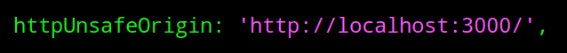 httpUnsafeorigin on terminal